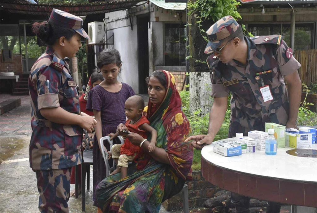 বন্যায় দুর্গতদের উদ্ধার তৎপরতা ও চিকিৎসাসেবা প্রদান বিজিবি’র